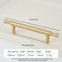 JAYA Solid Brass Cabinet Pull Handles and Knobs Satin Gold Furniture Hardware for Kitchen Drawers Wardrobe Doors