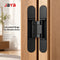 JAYA Wooden Door Installation Concealed Hinge Zinc Alloy H Three-dimensional Adjustable Hinge