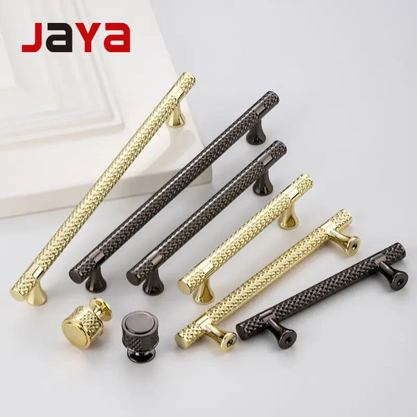 JAYA High-end Minimalist Cabinet Door Handle Round Golden Light Luxury Wardrobe Door Handle Zinc Alloy Cabinet Hardware Handle