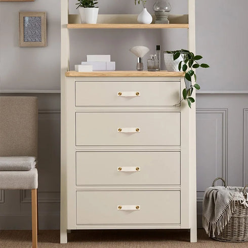 JAYA Modern Minimalist European Style Leather & Brass Handle Anti-Collision Drawer Wardrobe Cabinet Door 8015