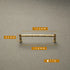 JAYA French Light Luxury Retro Bamboo Shape  Nordic Modern Simple Cabinet Door Wardrobe Handle Drawer Brass Gold Hardware