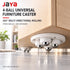 JAYA Mini Universal 4-Ball Transfer Caster with Steel Rollers and Nylon Base for Furniture Storage Boxes