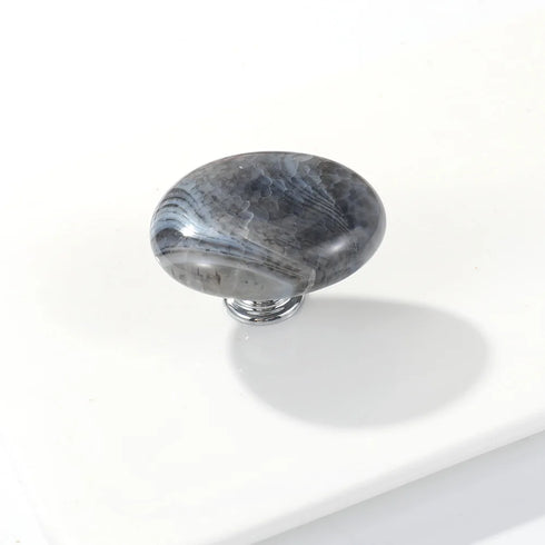 JAYA Stone Door Knobs Vintage Natural Agate Stone Cabinet Knobs Modern Kitchen Wardrobe Furniture Door Handle