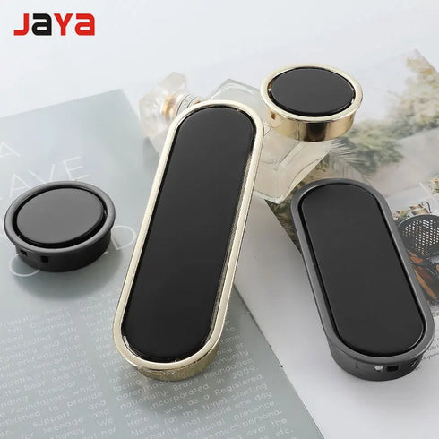 JAYA Cabinet Door Black Hidden Handle Simple Wardrobe Handle Hidden Hidden Buckle Furniture Handles Knobs