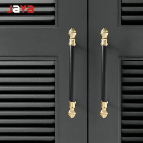 JAYA  Nordic Wind Cabinet Door Handle Zinc Alloy Black Modern Light Luxury Wardrobe Drawer Cabinet Furniture Door Handle