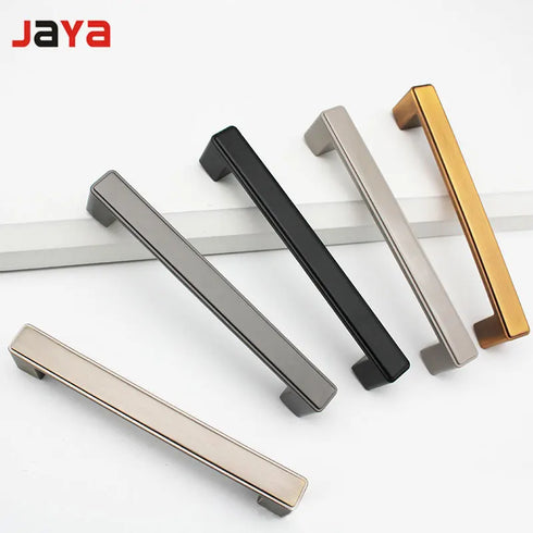 JAYA  Modern Minimalist Cabinet Large Wardrobe Shoe Cabinet Door Handle Zinc Alloy European Drawer Black Single Hole Handle