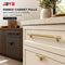 JAYA Ribbed Gold Brass Finish Cabinet Pull Handles and T Knobs Matte Black Kitchen Drawer Furniture Hardware