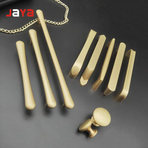 JAYA Modern minimalist gold European style zinc alloy handle  wardrobe cabinet drawer knob handle