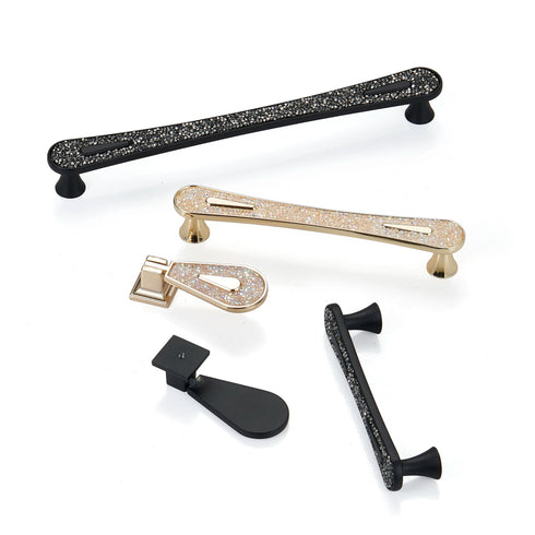 JAYA Wholesale Furniture Door Drawer Kitchen Handles Zinc Home Black and White Cabinet Pull Drawer Handle Aluminum Door Knob