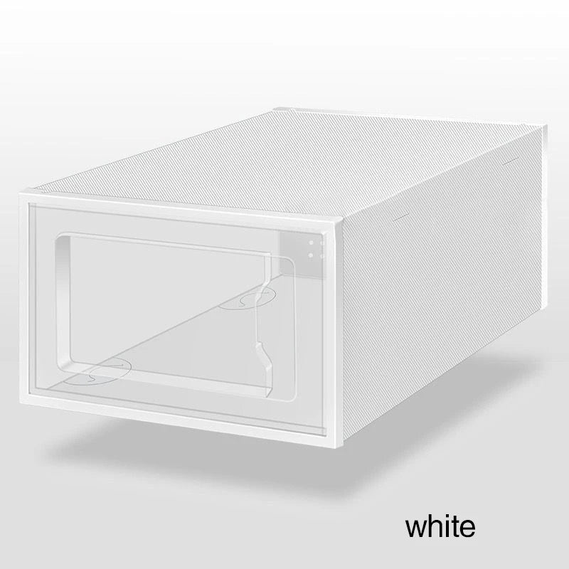 JAYA Stackable Transparent Plastic Shoe Boxes Front Opening Sneaker Storage Organizer Cabinet for Closet Entryway Wholesale