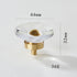JAYA Transparent Champagne Crystal Cabinet Knobs with Brass Base Decorative Drawer Pulls for Wardrobe and Dresser