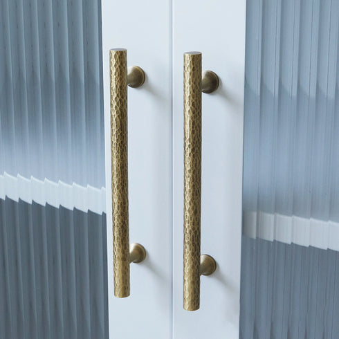 JAYA Modern Solid Brass Hammered Furniture Handles Knobs  Eco-Friendly Durable Bronze Brass Furniture Handle Knobs