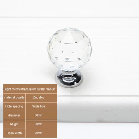 JAYA Luxury Diamond Crystal Cabinet Handles and Knobs Vintage Drawer Pulls for Closet Door Wardrobe Cupboard Furniture Hardware