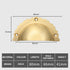 JAYA Luxury Brass Drawer Pulls Modern Kitchen Cabinets Gold Semicircle Invisible Handles Dresser Bedroom Furniture Patina Brass