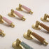 JAYA Brass Leather Modern Kitchen Handle Furniture Knobs Classical Drawer Pull Bedroom Cabinet Dresser Door Handle Easy