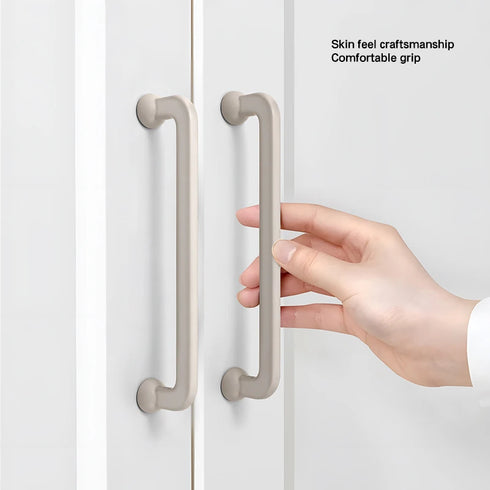 JAYA Modern Colorful Zinc Alloy Half Moon Cabinet Handles and Round Knobs for Kitchen Wardrobe Drawer Furniture