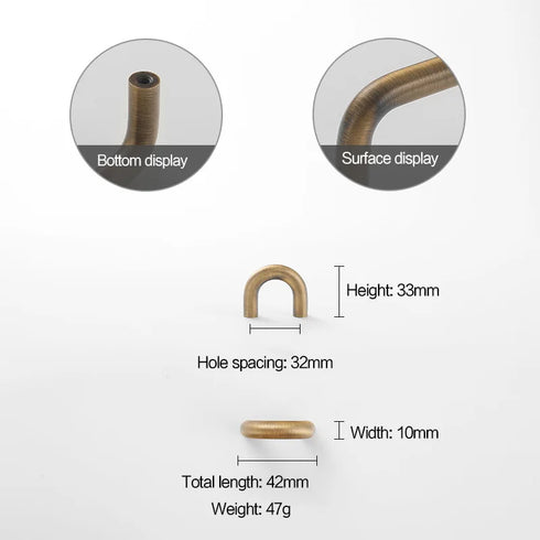 JAYA Antique Brass Finish Cabinet Handles and Knobs Bar Pulls Shell Pull and Ring Pull for Kitchen Wardrobe Drawer Furniture