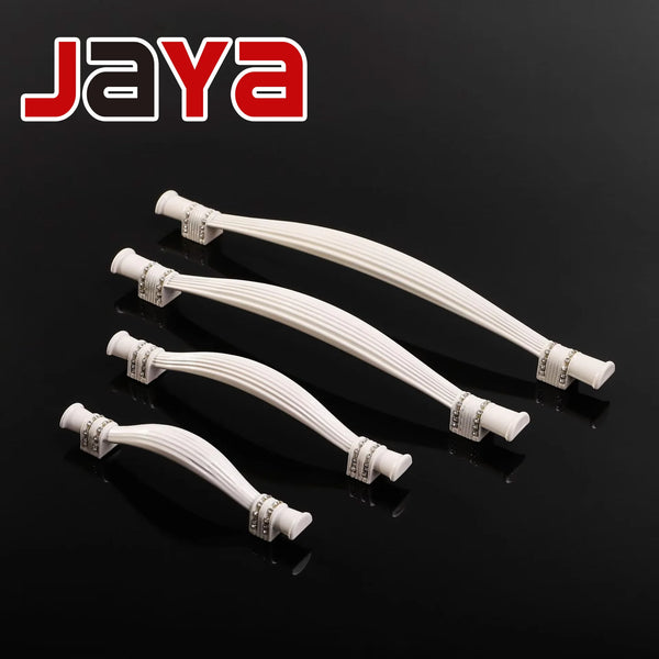 JAYA European Style Modern Wardrobe Display Window Ivory Whitegoldminum Alloy Door Handle Knobs Cabinet Handles Kitchen Handle