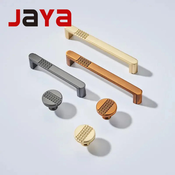 JAYA  New Chinese Style Zinc Alloy Wardrobe Door Handle Gold Cabinet Long Handle Door Knob Drawer Pull Nordic Furniture Handles
