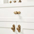 JAYA Antique Brass Finish Cabinet Knobs with Backplates Vintage Single Hole Drawer Pulls for Kitchen Wardrobe Dresser Furniture