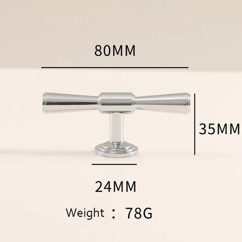 JAYA Chrome-Plated Brass Polished Small Handle Vintage Silver Cabinet Drawer Knob Retro Living Room Kitchen Handle Knobs