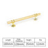JAYA Polished Gold Aluminum Fluted Cabinet Pull Handle Two Hole Drawer Handle for Kitchen Wardrobe Furniture
