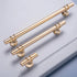 JAYA Black Kitchen Furniture Handles 128mm Solid Stainless Steel and Copper Cabinet Pulls for Door Drawer Modern CNC Appliance