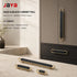 JAYA Zinc Alloy Cabinet Pull Handle Gold Frame Black Marble Effect Inlay for Wardrobe Drawer Door Furniture