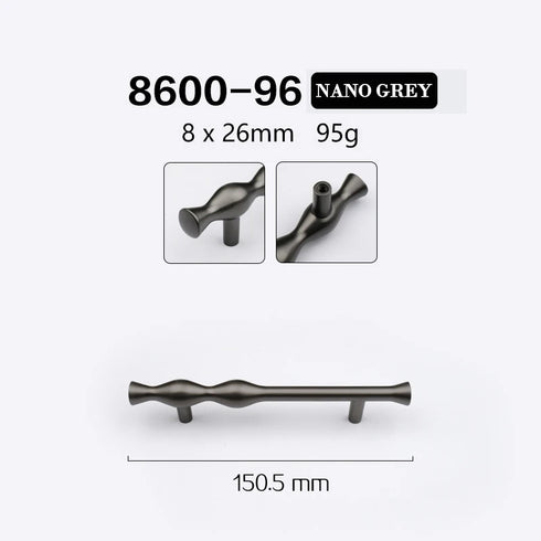 JAYA Gold Black Zinc Alloy Twisted Cabinet Pull Handles and Knobs Modern Drawer Wardrobe Cupboard Furniture Hardware