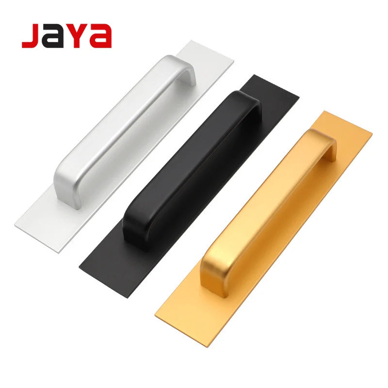 JAYA Gold Round Bar Door Pull Handles with Backplate Multiple Sizes for Barn Doors Gates Garages Sheds and Furniture