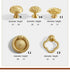JAYA Brass Cabinet Knobs and Handles Luxury Gold Decorative Single Hole Knobs and Furniture Drawer Pulls for Kitchen Wardrobe