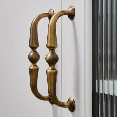 JAYA Modern Light Luxury Retro Chinese Furniture Wardrobe Drawer and Door Knob Yellow Bronze Brass Furniture Door Handle
