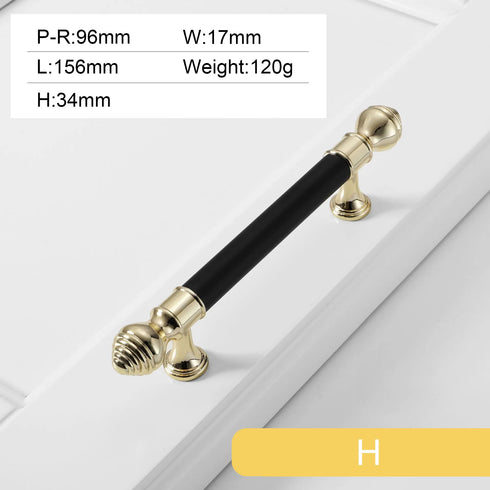 JAYA  Nordic Wind Cabinet Door Handle Zinc Alloy Black Modern Light Luxury Wardrobe Drawer Cabinet Furniture Door Handle