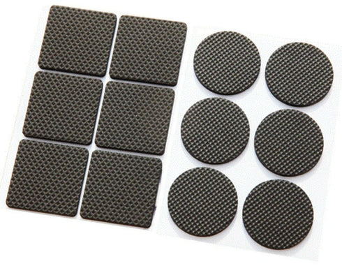 JAYA Self-Adhesive Plastic Reusable Furniture Pads Round Square Chair Leg Floor Protectors for Tables Cabinets and Sofas