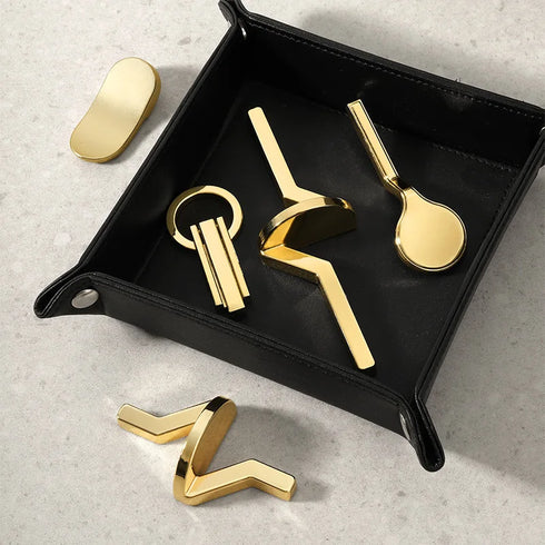 JAYA Gun Gray Copper Natural Color Minimalist Cabinet Drawer Bedside Table Handle Shoe Cabinet  Furniture Zinc Alloy Handle