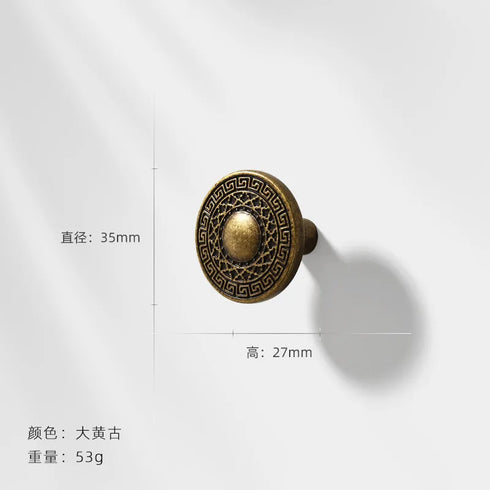 JAYA 2024 Modern Luxury Simple Antique Bronze Color Retro Single Hole Drawer Cabinet Handle Door Handle  Door Knobs