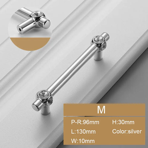 JAYA Modern minimalist cabinet door handle Nordic wardrobe drawer handle cabinet wine cabinet hardware diamond crystal handle