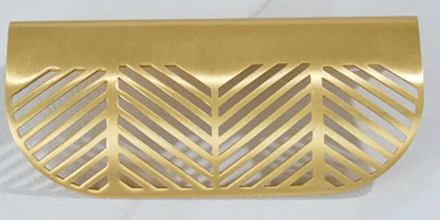 JAYA Furniture Handle Knob Nordic Light Luxury Brass Leaf and butterfly Shape Handle Without Punching  Copper Handle