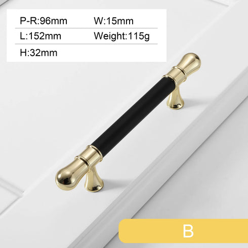JAYA  Nordic Wind Cabinet Door Handle Zinc Alloy Black Modern Light Luxury Wardrobe Drawer Cabinet Furniture Door Handle