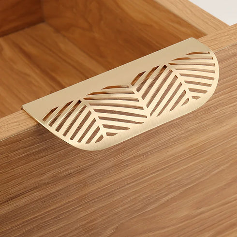 JAYA  Leaf Shape Zinc Alloy Handle Nordic Simple Punch-free Drawer Zinc Alloy Handle