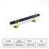 JAYA Polished Gold Aluminum Fluted Cabinet Pull Handle Two Hole Drawer Handle for Kitchen Wardrobe Furniture