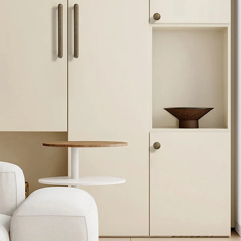 JAYA Retro Zinc Alloy Wardrobe Door Handle Modern Light Luxury Simple Bronze Single-hole Drawer Cabinet Wine