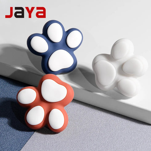 JAYA High Quality Cartoon Cat Claw Silicone Drawer Handle Little Silicone Handle for Kids' Room Anti-Collision Furniture Knobs