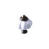 JAYA White Ceramic and Clear Acrylic Cabinet Knobs Pumpkin Shape Single Hole Drawer Pulls for Kitchen Wardrobe Dresser Cupboard