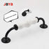 JAYA European style zinc alloy and ceramic handles black and white 2 hole  kitchen or bedroom drawer handles