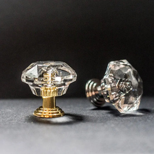 JAYA Drawer Handles Furniture Handles Knobs Transparent Cabinet Interior Door Handle Crystal Bedroom Carton Kitchen Furniture
