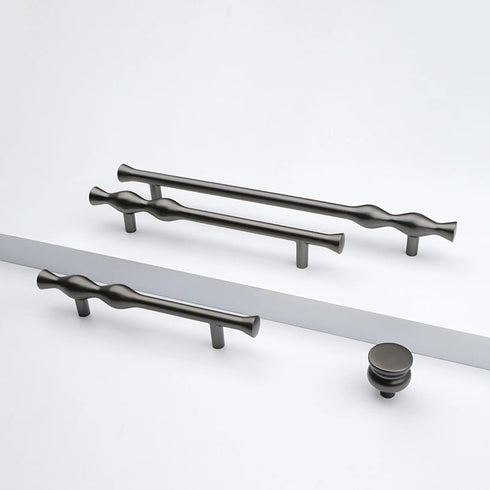 JAYA Gold Black Zinc Alloy Twisted Cabinet Pull Handles and Knobs Modern Drawer Wardrobe Cupboard Furniture Hardware