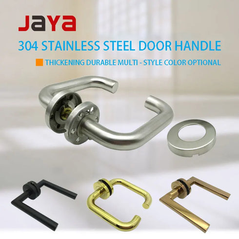 Jaya 304 Stainless Steel Fire and theft protection Tubular Lever Type protector Door Handles