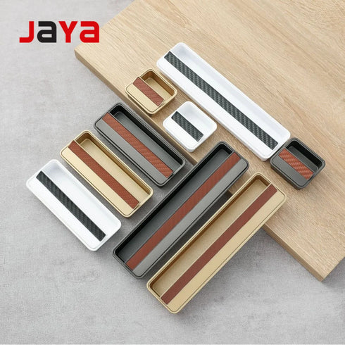 JAYA Aluminum Recessed Cabinet Handles Invisible Embedded Drawer Pulls Concealed Flush Mount Door Handles