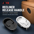 JAYA Zinc Alloy Oval Recliner Release Handle Black and Chrome Sofa Chair Couch Pull Lever Replacement Furniture Hardware Parts